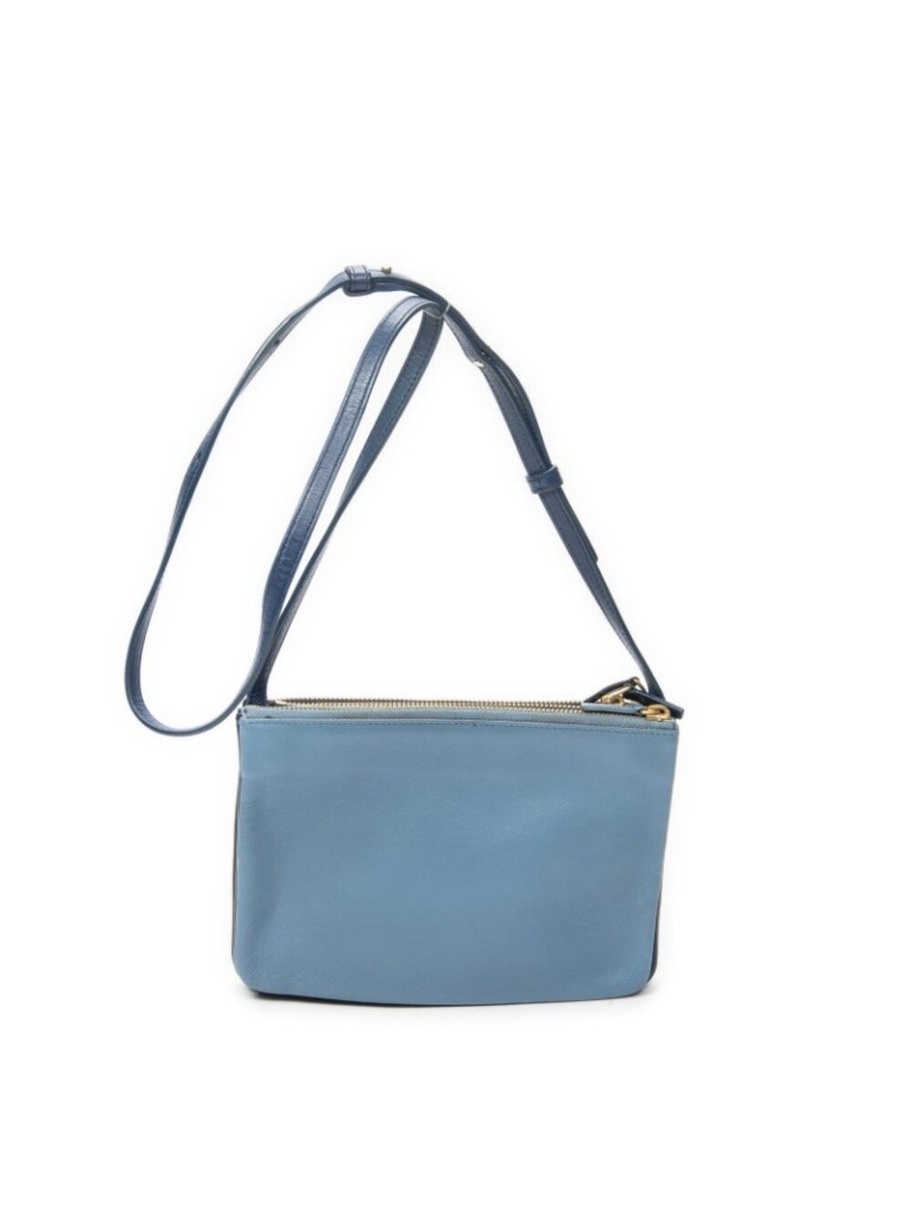 Celine Small Trio Crossbody Blue Black Calfskin Leather - Picture 5 of 11